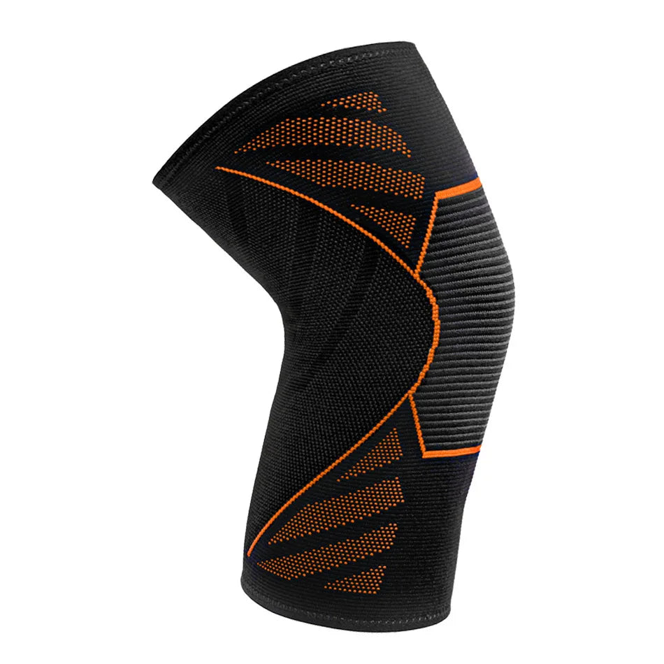 1 PC Professional Knee Support Compression Knee Sleeve Anti Slip Silicone Knee Braces for Knee Pain Meniscus Tear Peaceful Pleasures Health and Wellness Orange XL