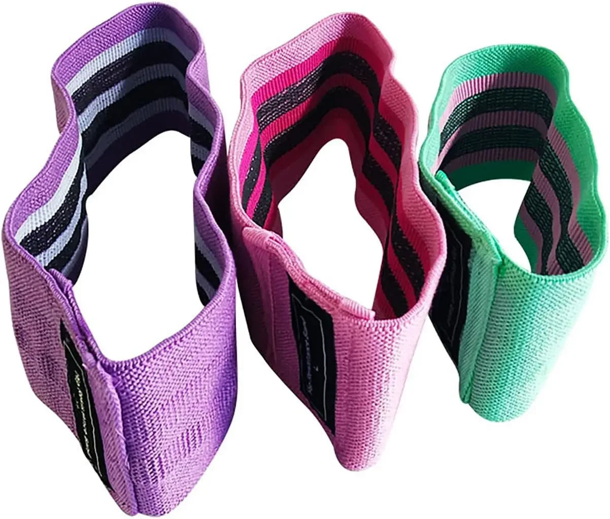 Fabric Resistance Bands Set – Legs, Butt & Yoga | 3 Levels
