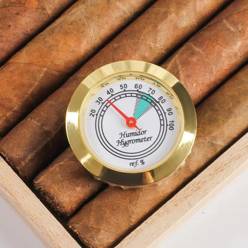 Brass Analog Hygrometer 43mm | Cigar Humidor Humidity Gauge