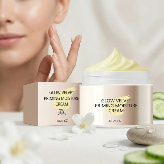 Glow Velvet Makeup Primer Cream – Pore Blur & Brightening 30g Makeup Primer Cream Peaceful Pleasures Health and Wellness