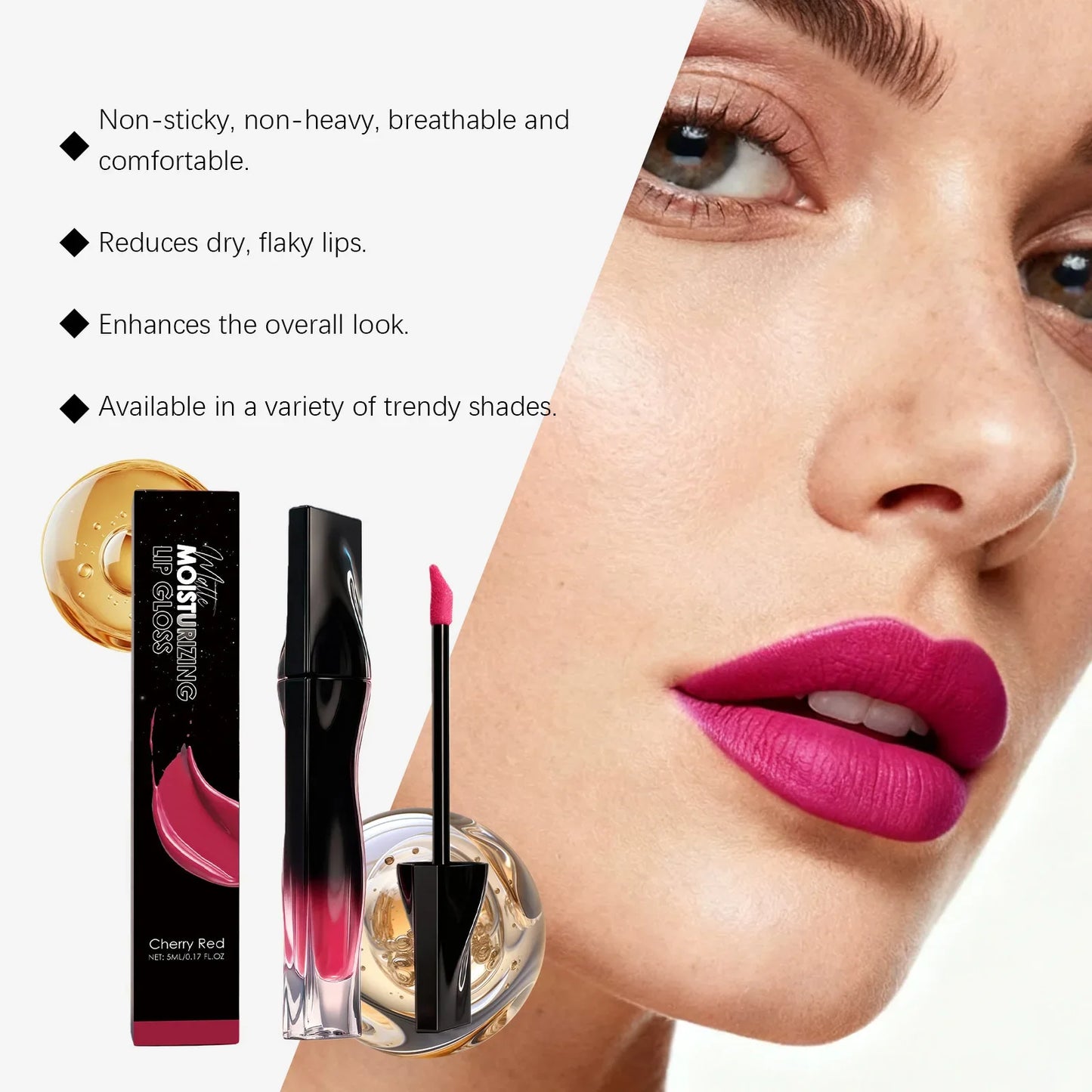 Matte Lip Balm Lipstick – 6 Shades, Long-Lasting & Moisturizing