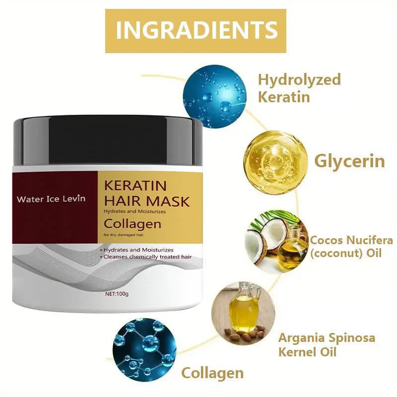 Collagen & Keratin Hair Mask with Coconut Oil – 100g