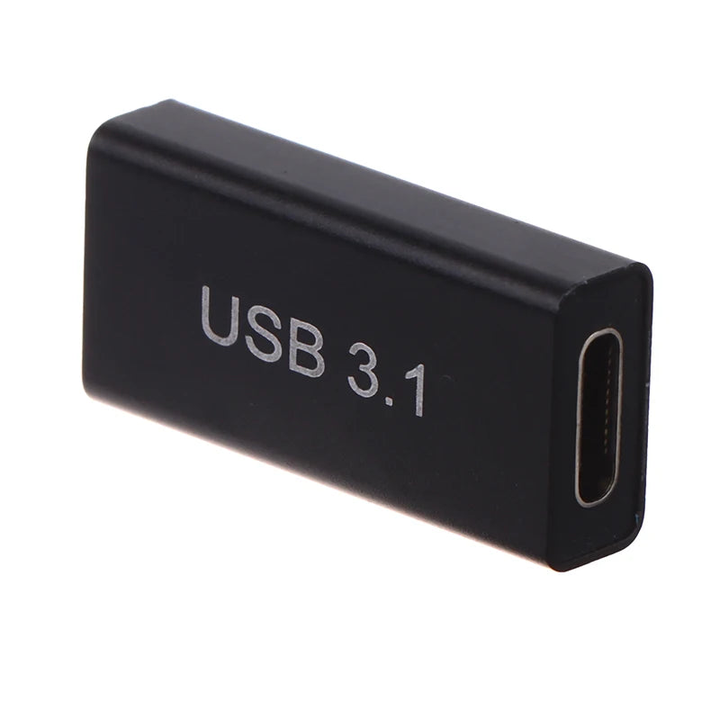 3*1.4cm USB3.0 Coupler Female To USB Type C Female Straight Converter Adapter Speed USB 3.0 Type-C Extender Connection Converter Peaceful Pleasures Health and Wellness