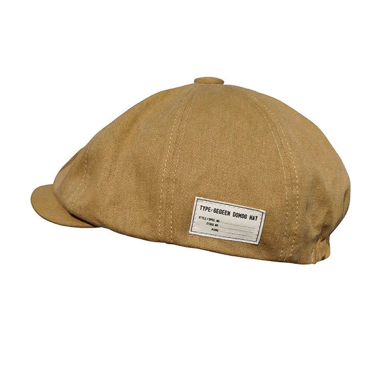 Retro Cotton Beret Hat | Unisex Painter Cap, Face-Slimming