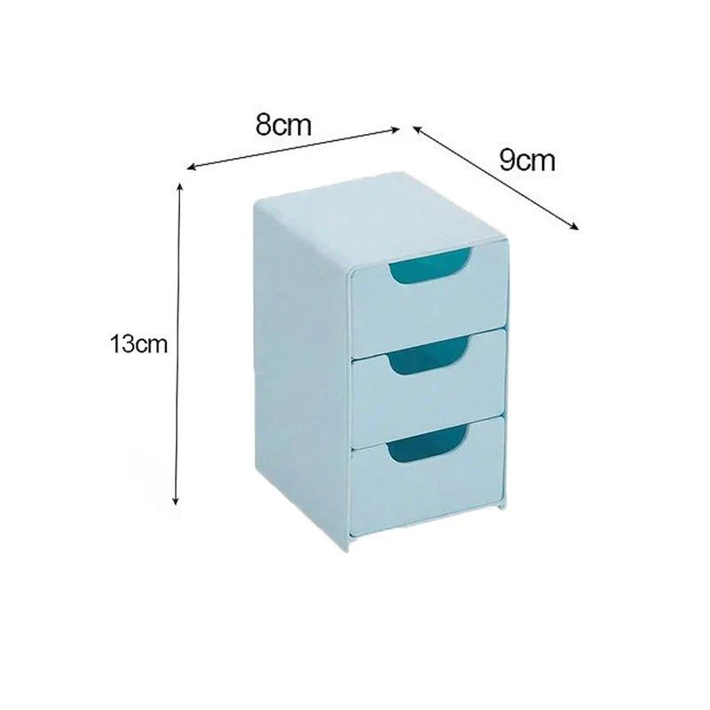 3-Tier Cosmetic Organizer Box with Drawers | Jewelry & Desk