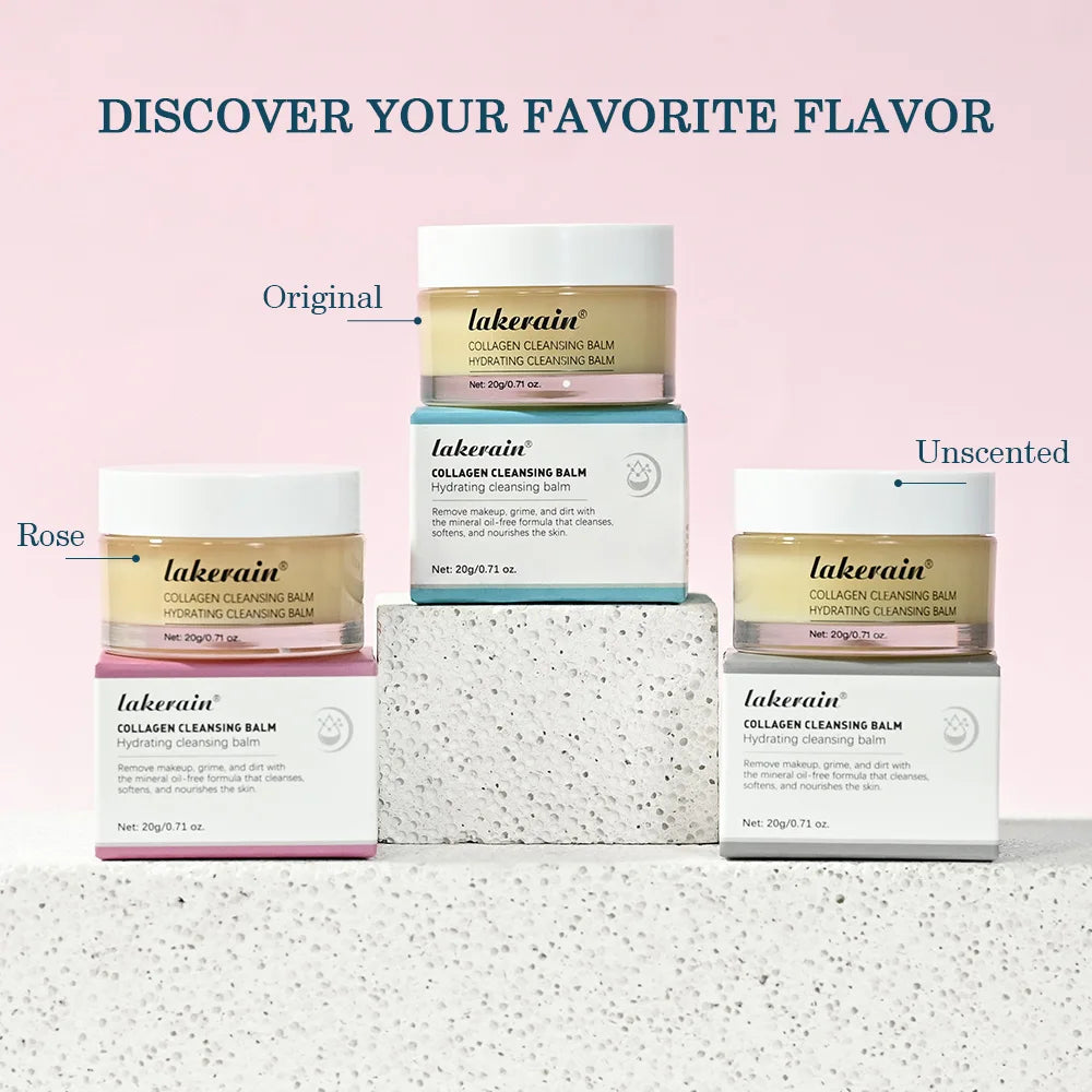 Rose Flavor Collagen Cleansing Balm Nourishing Cream Makeup Remover Mild Non-irritating Moisturizing Non-greasy Cleansing Balm Peaceful Pleasures Health and Wellness