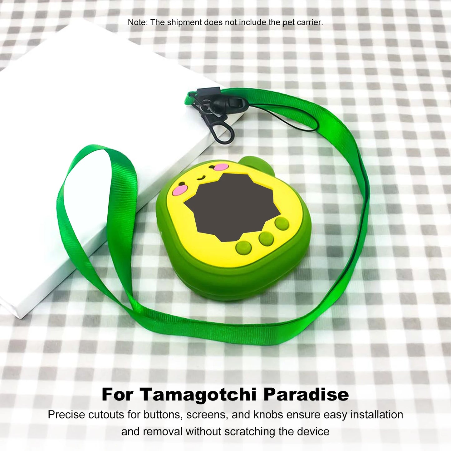 For Tamagotchi Paradise Avocado Shape Silicone Protective Shell Shockproof Anti-Scratch Protect Shell Set Gaming Accessories Peaceful Pleasures Health and Wellness