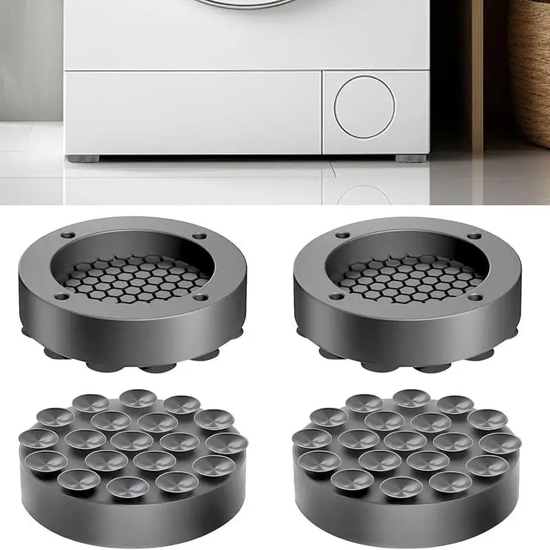 New 4Pcs Universal Anti Vibration Feet Pads Washing Machine Non-Slip Fixed Pads Furniture Rubber Foot Mat Silent Lifting Base Peaceful Pleasures Health and Wellness