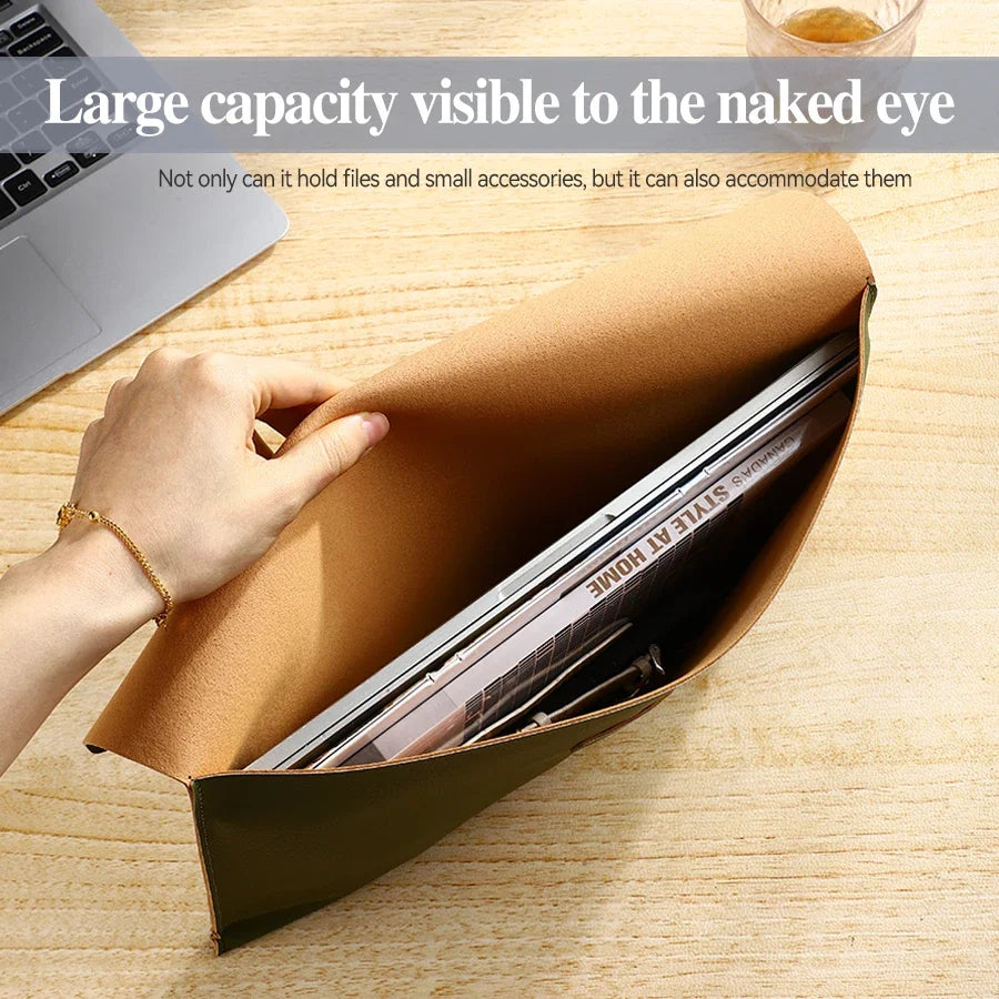 A4 Leather Document Bag | Business & School Folder Organizer