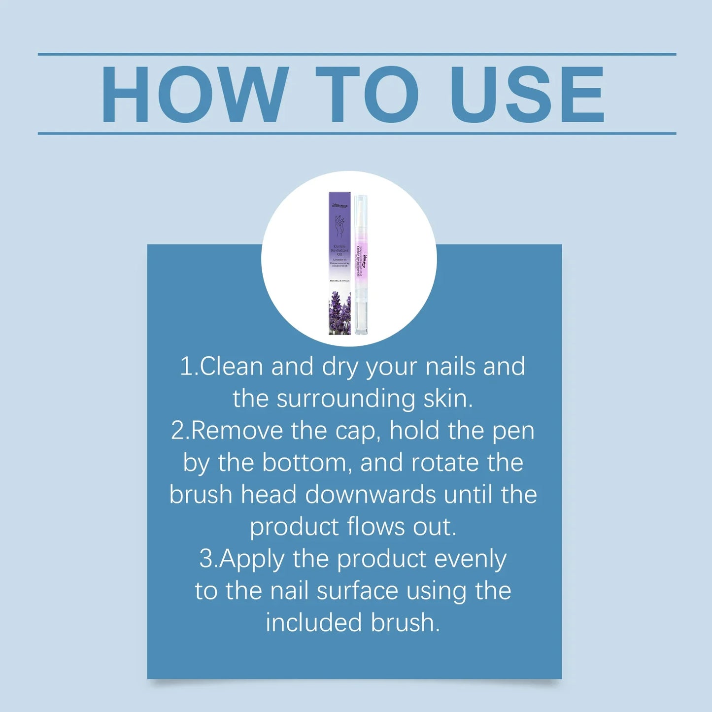 Lavender Nail Care Oil Pen – Portable Shine & Moisture