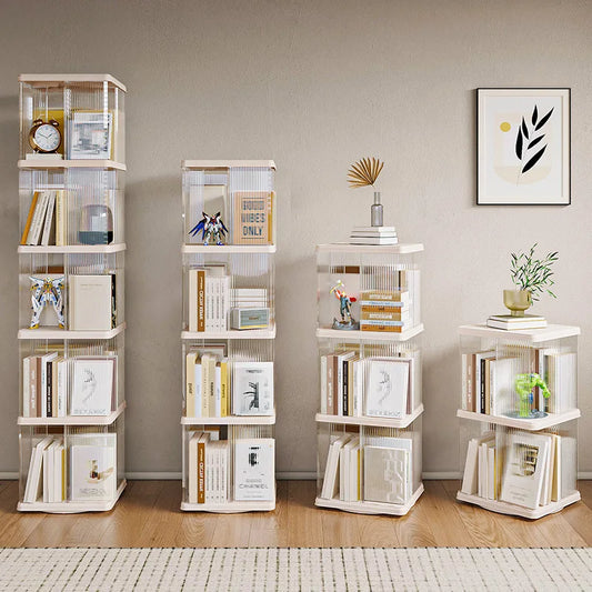 360° Rotating Bookshelf for Kids - Spacious Floor Standing Bookcase with Multi-Layer Storage for Living Room & Nursery Peaceful Pleasures Health and Wellness