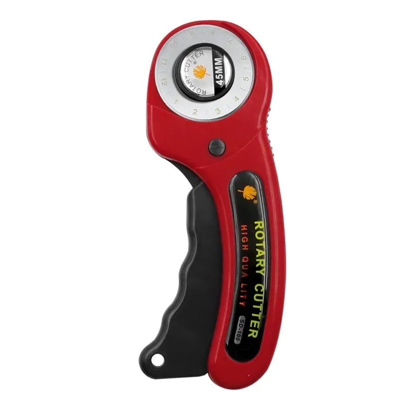 45MM Leather Craft Rotary Cutter Leather Cutting Tool Leather Craft Fabric Circular Blade Knife DIY Patchwork Sewing Quilting Peaceful Pleasures Health and Wellness B with 1 blade