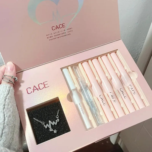 CACE 6-Piece Matte Liquid Lipstick & Lip Gloss Gift Set Lip Makeup Gift Set Oasis Select