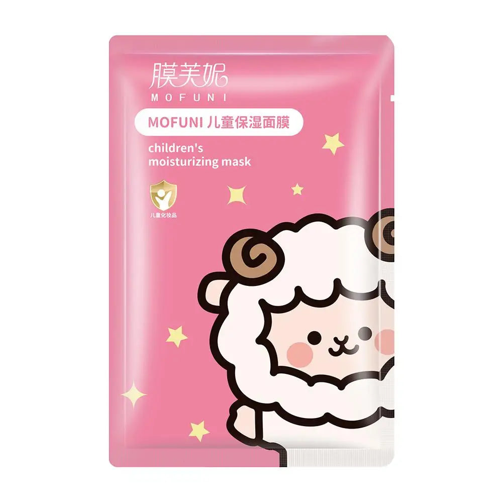 Animal Character Face Mask – Hydrating Hyaluronic Acid Sheet Mask for Kids & Teens Peaceful Pleasures Health and Wellness sheep-1pc