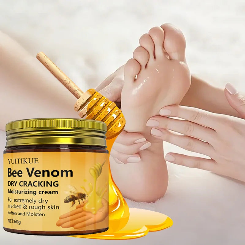 YUITIKUE Bee Venom Moisturizing Cream 60g - For Extremely Dry & Cracked Skin, Repairs Hands, Feet, Elbows & Knees, SPA-like Care Peaceful Pleasures Health and Wellness