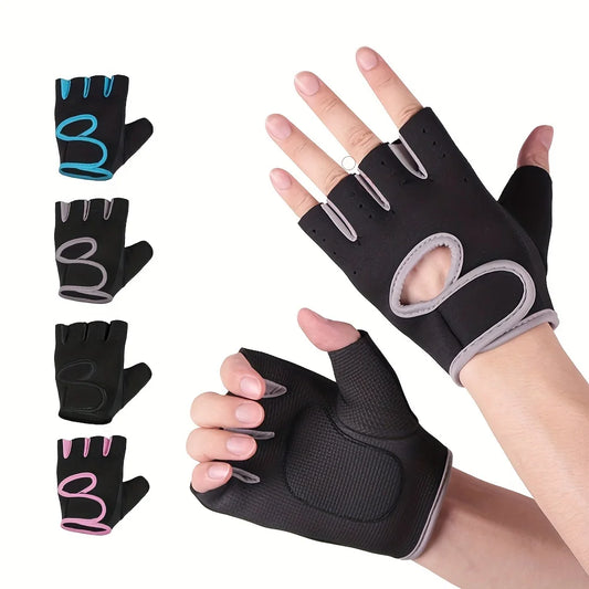 Unisex Non-slip Fitness Gloves, Breathable Lightweight Half Finger with Shock Absorption for Weightlifting Gym Training & Sports Peaceful Pleasures Health and Wellness