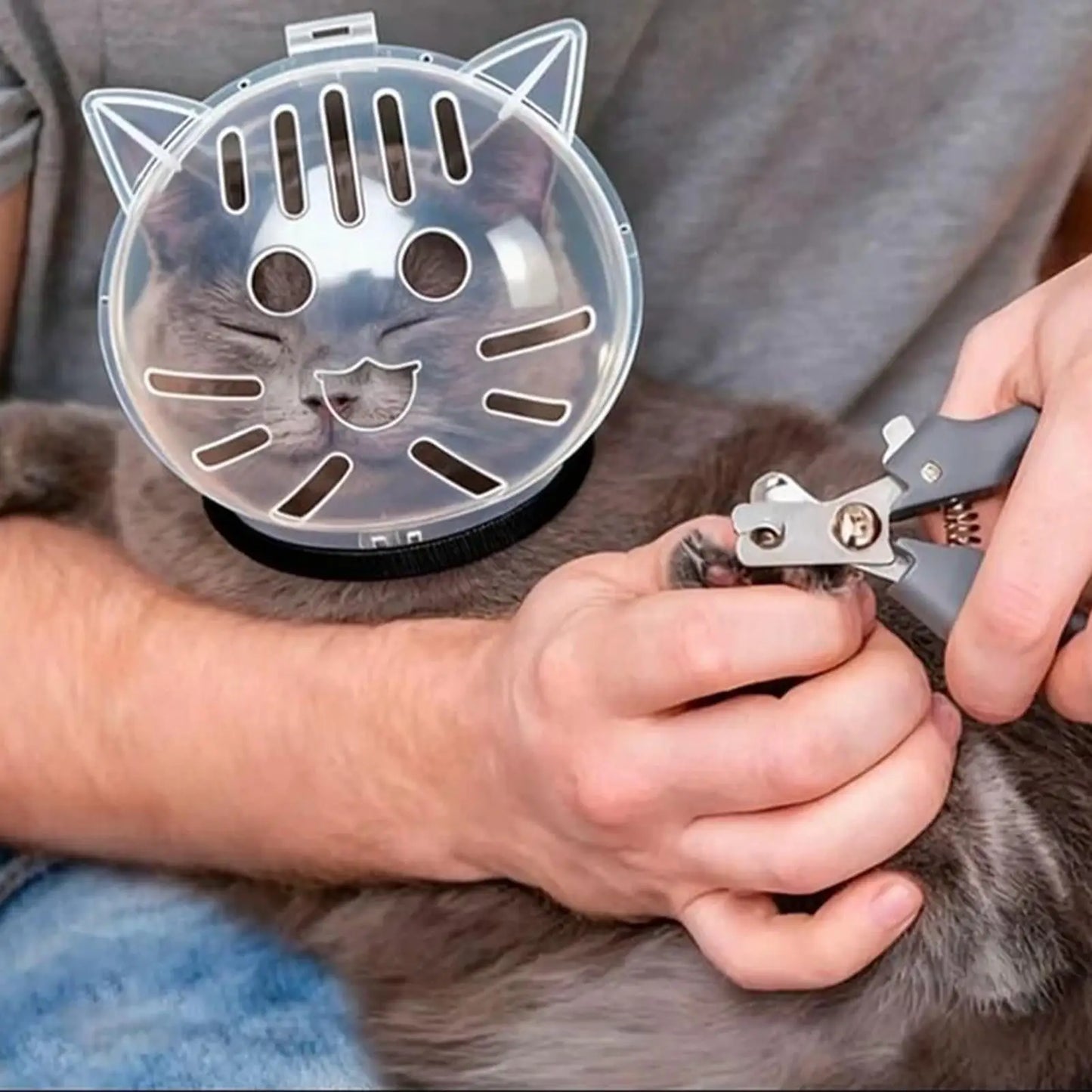 Cat Bubble Muzzle – Breathable Transparent Grooming Helmet