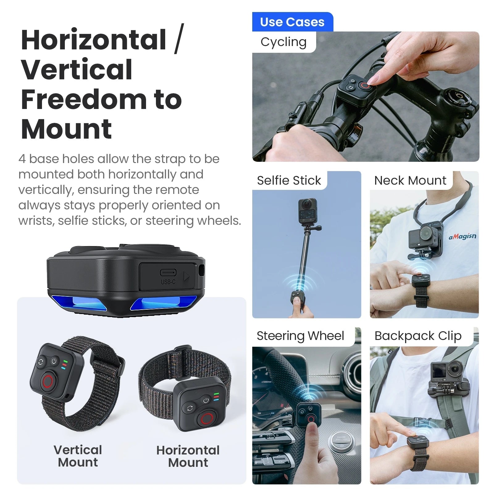 Remote Controller for DJI Osmo 360 Action 6/5 Pro/4 Action Camera 50-Meter Remote Control Range For Convenient Operation Peaceful Pleasures Health and Wellness