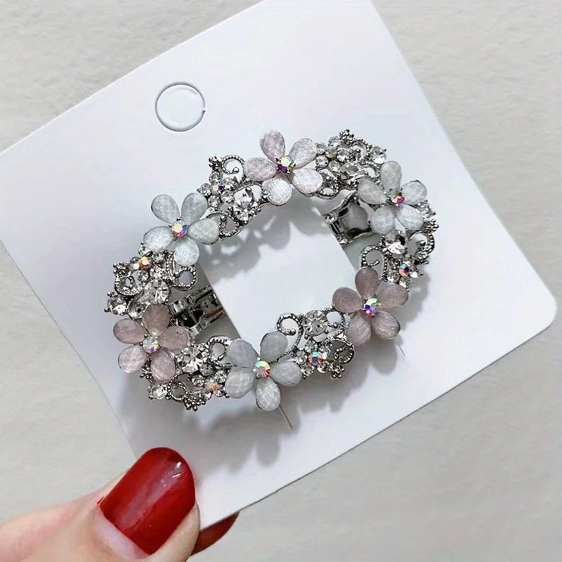 Vintage Hollow Alloy Flower Hair Clip | Women's Barrette