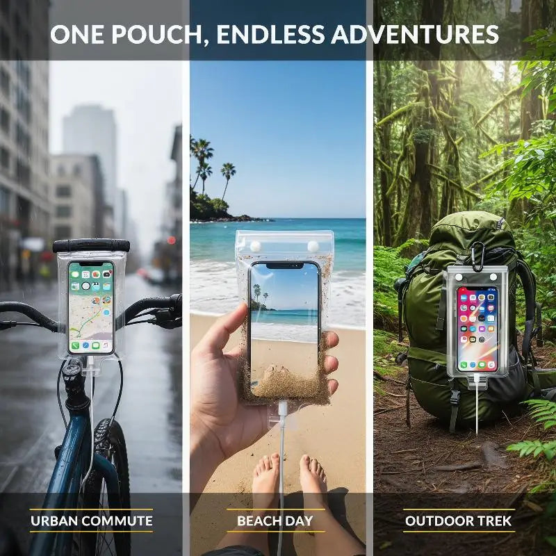 Waterproof Phone Pouch | Touch Screen Dry Bag for Cycling