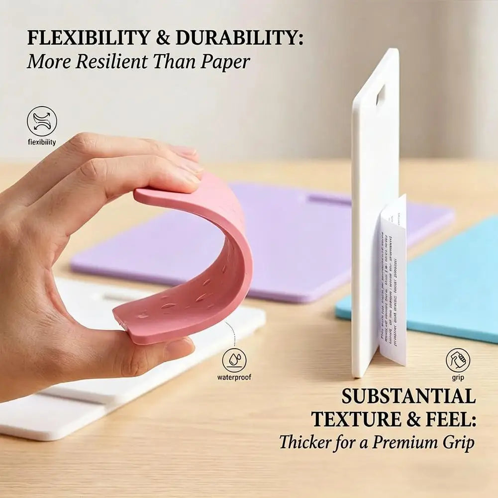 Reusable Badge Note Erasable ID Card Notepad Ballpoint Pen Write