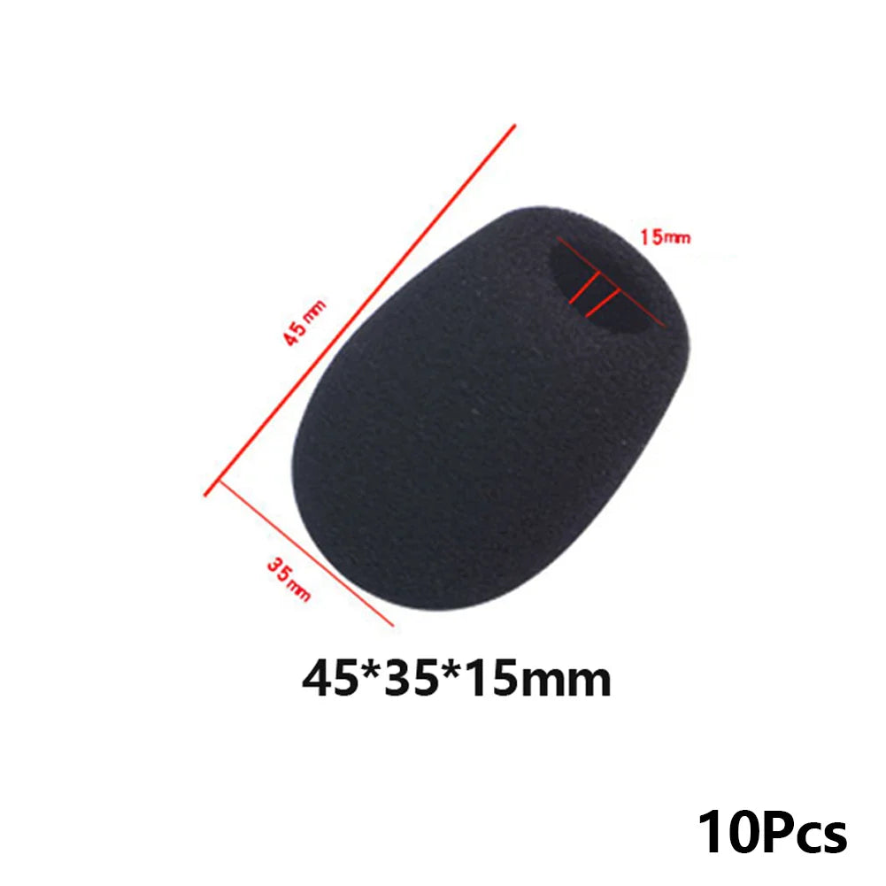 10-Pack Foam Mic Windscreen Covers for Headset & Meeting Mics