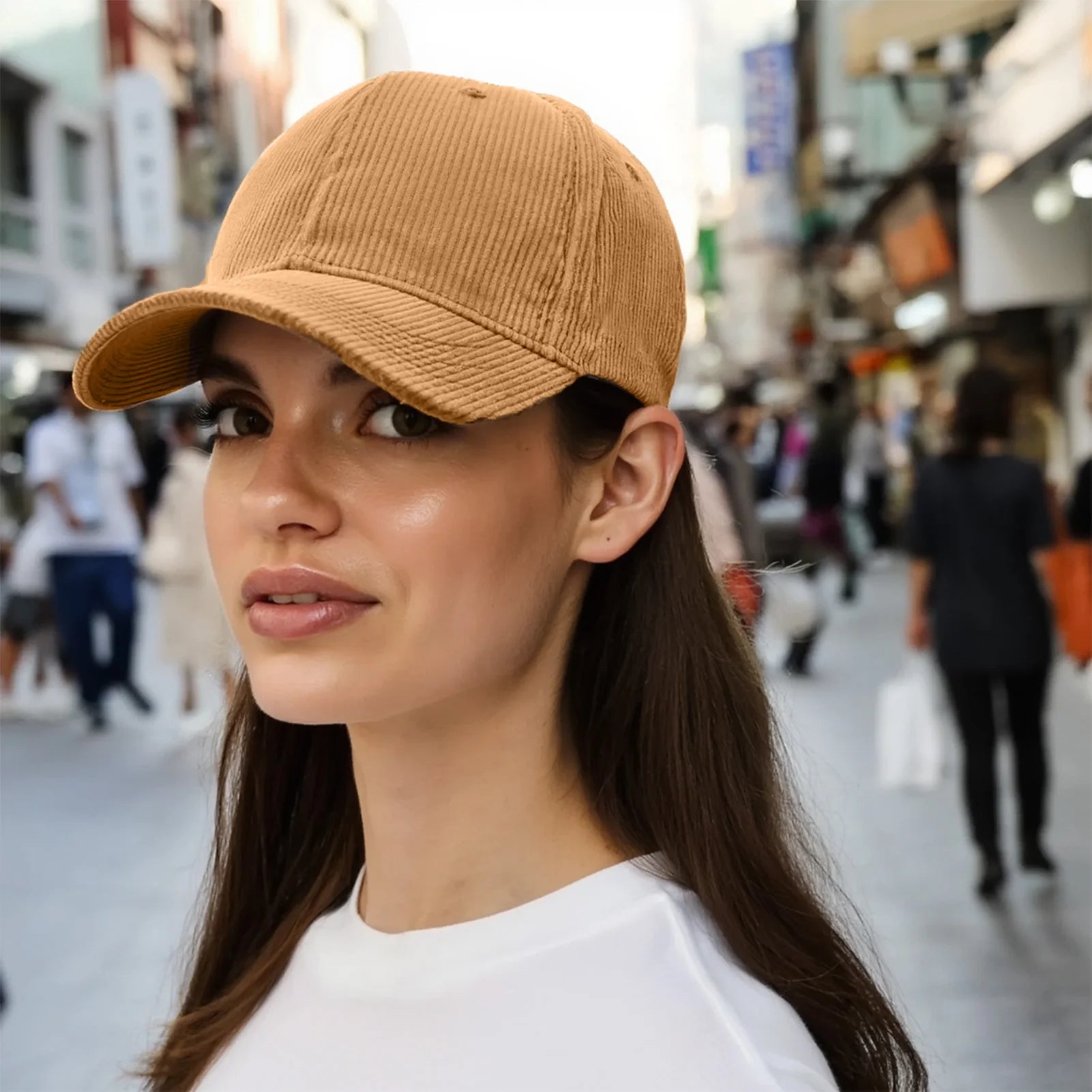 Fashion Corduroy Baseball Cap Soft Adjustable Solid Color Winter Baseball Caps for Mountaineering Traveling Peaceful Pleasures Health and Wellness