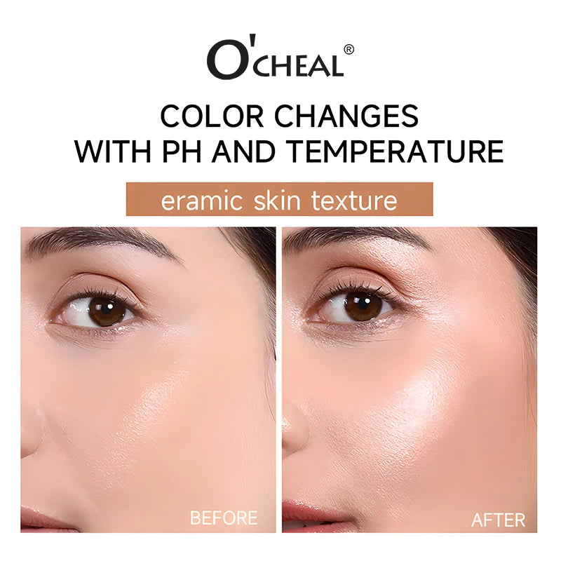 O'CHEAL Temperature Changing Foundation Stick Facial Coverage Blemishes Pores Double-Headed Face Matte Makeup Foundation Cream Peaceful Pleasures Health and Wellness
