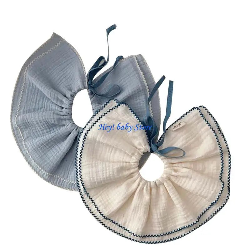 2-Pack Cotton Baby Bibs | Newborn Drool & Burp Cloths