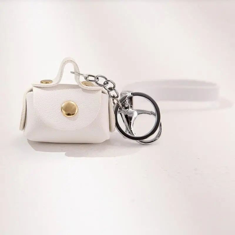Kawaii Mini Bag Keychain – PU Leather Coin Purse Pendant