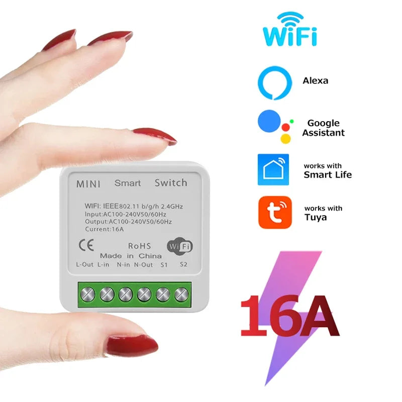 Tuya ZigBee Breaker 433 WiFi Smart Switch 2Way Breaker Relay Module 220V 110V 16A Smart Life Voice Control For Alexa Google Home Peaceful Pleasures Health and Wellness 16A WiFi switch