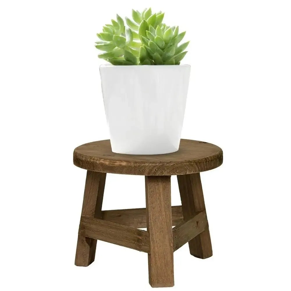 Mini Wooden Plant Stand | Bonsai & Flower Pot Display Stool