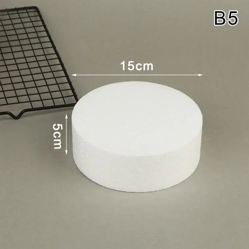 4/6/8/10 Inch Cake Foam Mould PS Foam Flower Decor Cake Dummy Practice Sugarcraft Model DIY Decorations Peaceful Pleasures Health and Wellness B 15x5cm