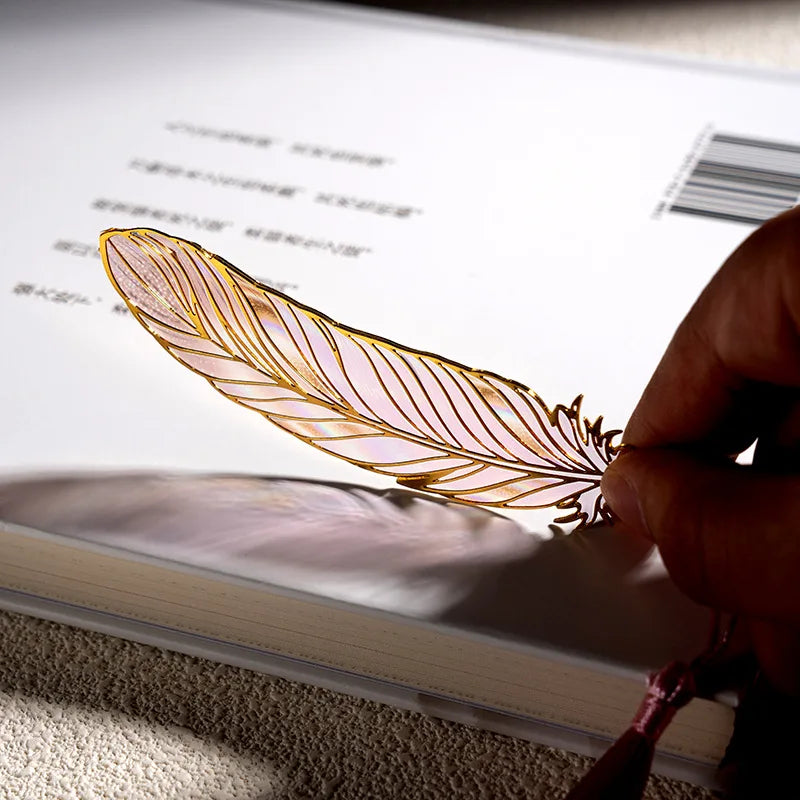 1pc Retro feather bookmarks metal bookmarks book lovers creative gifts reading accessories and stationery decorations Peaceful Pleasures Health and Wellness