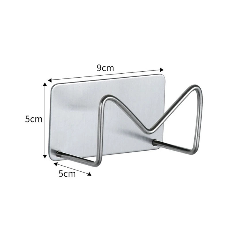 Wall Mounted Hair Dryer Holder – No-Drill Stainless Steel Rack