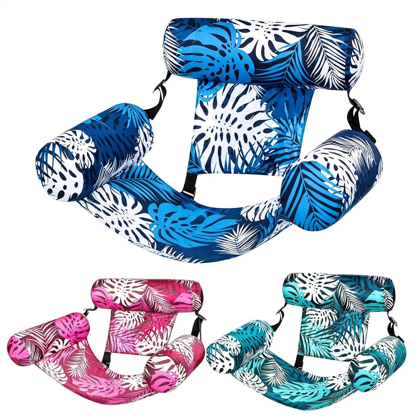 Inflatable Pool Float Chair with Armrests | PVC Water Lounger
