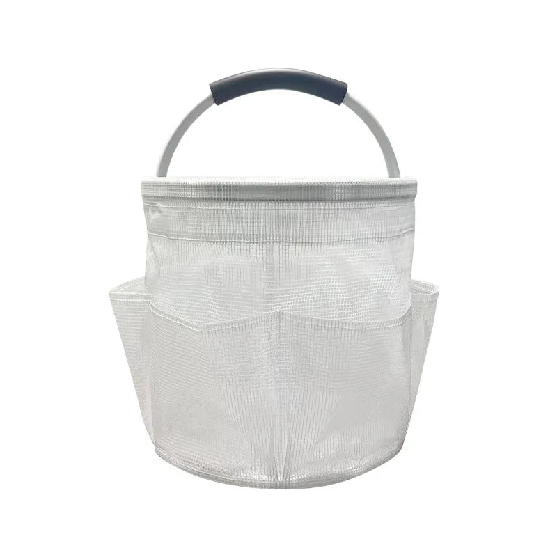 Outdoor Portable Foldable Oxford Cloth Storage Basket Foldable Storage Basket Peaceful Pleasures Health and Wellness WHITE