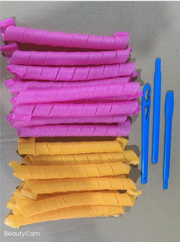 Snail Shape Spiral Hair Rollers – No Heat Magic Curlers
