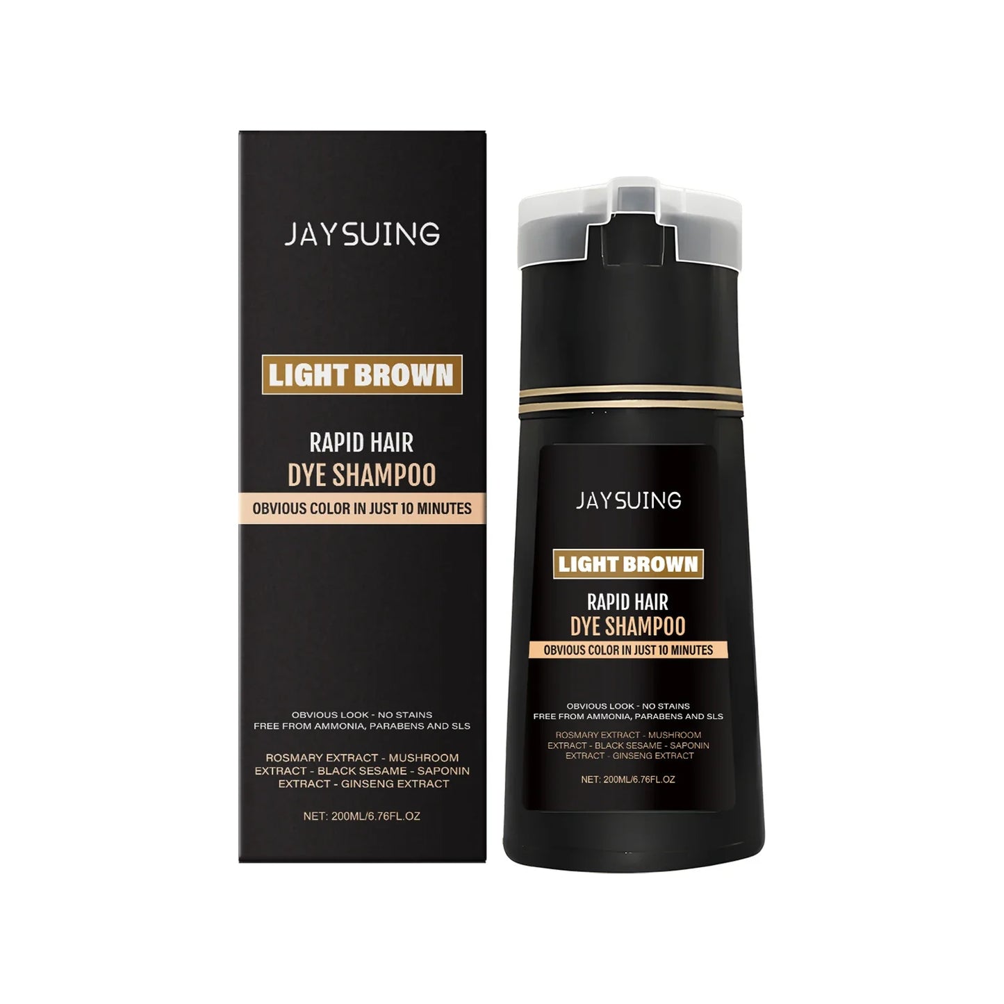 Jaysuing 3-in-1 Men's Hair Dye Shampoo – Gray Coverage 200ml