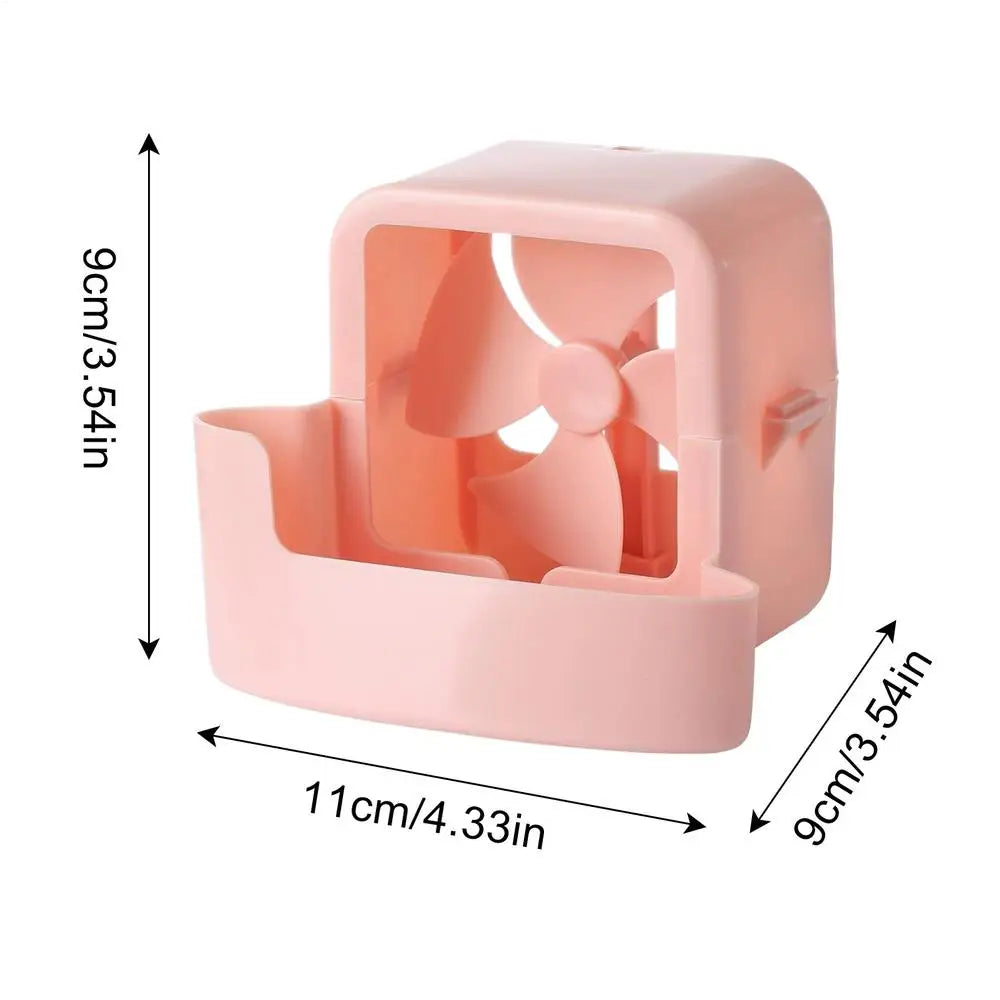 Portable Fan Ice Mist Cooler Punch free Fan Cooler Hangable Hold Ice Box Ice Box Attachment Fan Accessories for Home Office Peaceful Pleasures Health and Wellness Pink