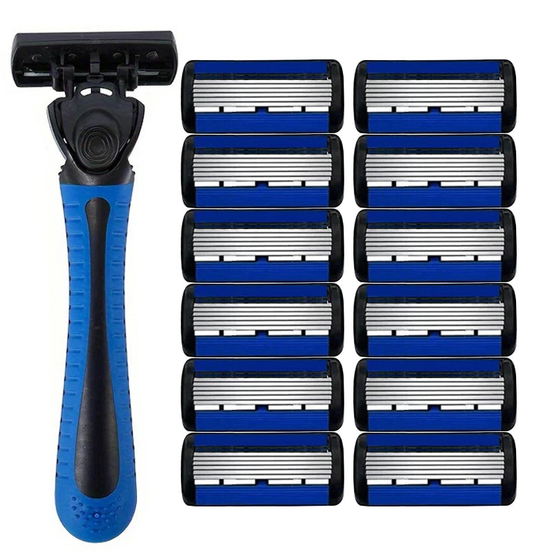 6-Layer Manual Safety Razor | Stainless Steel for Travel & Home