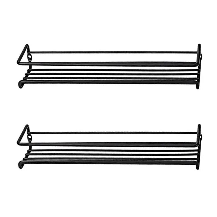 Wall-Mounted Iron Spice Rack & Kitchen Shelf Organiser