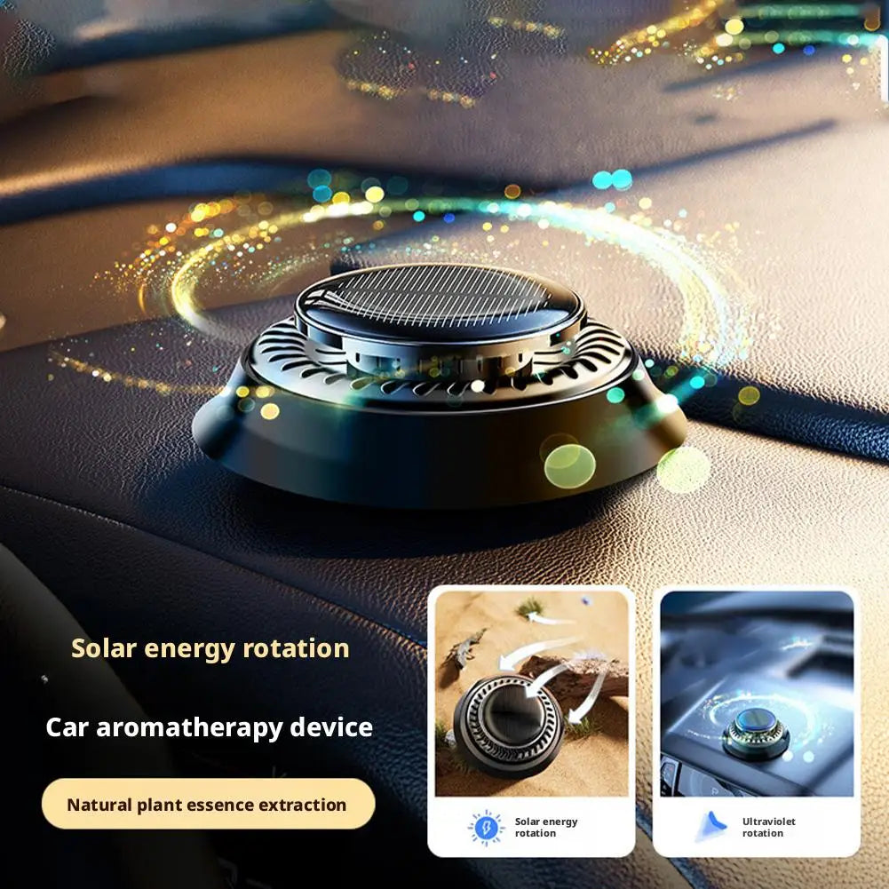 Solar Car Aromatherapy Essential Oil Levitation Automatic Rotation Fragrance Ornament Air Freshener Car Interior Decorations Peaceful Pleasures Health and Wellness