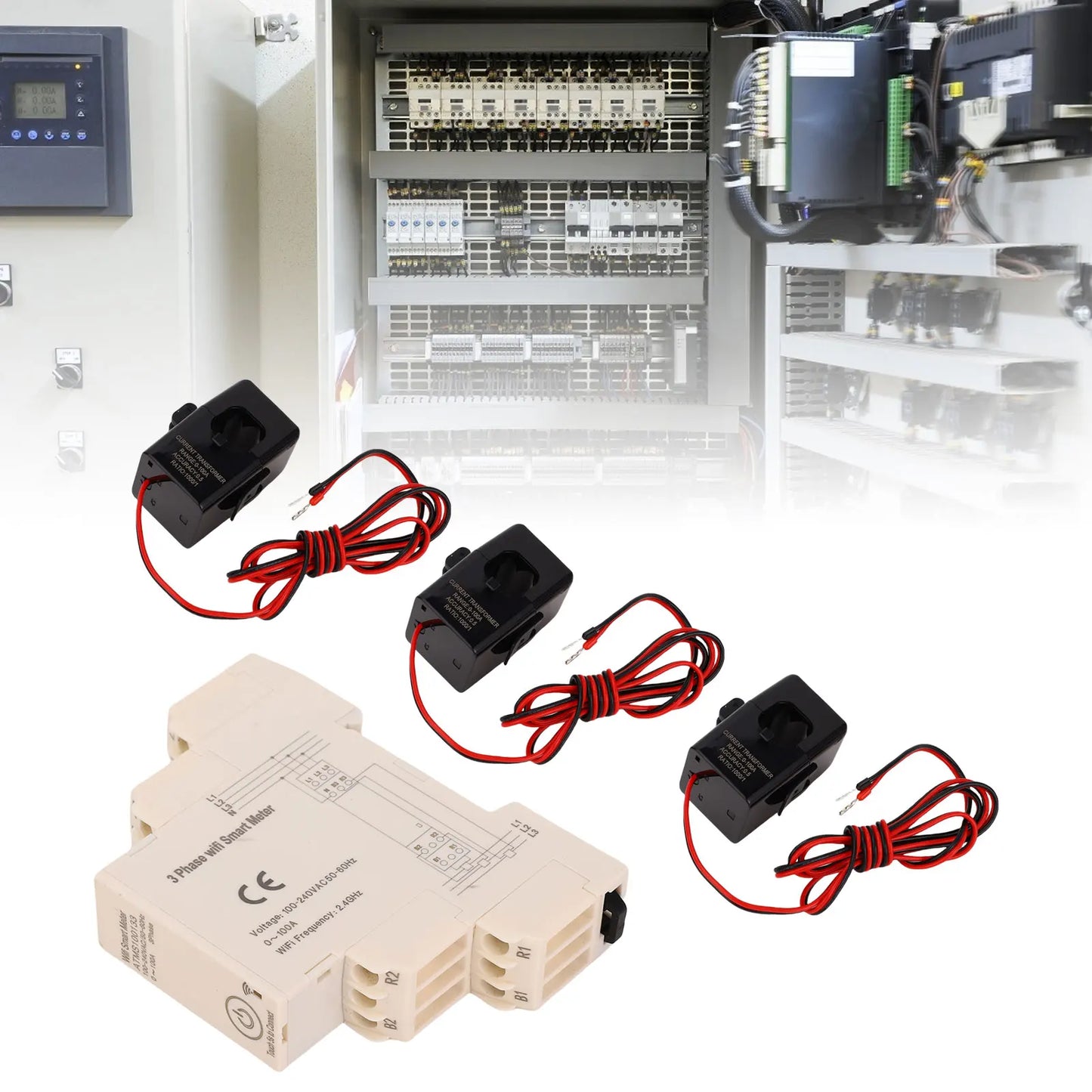 Smart Electricity Meter 3 Phase Wifi Energy DIN Rail Installation