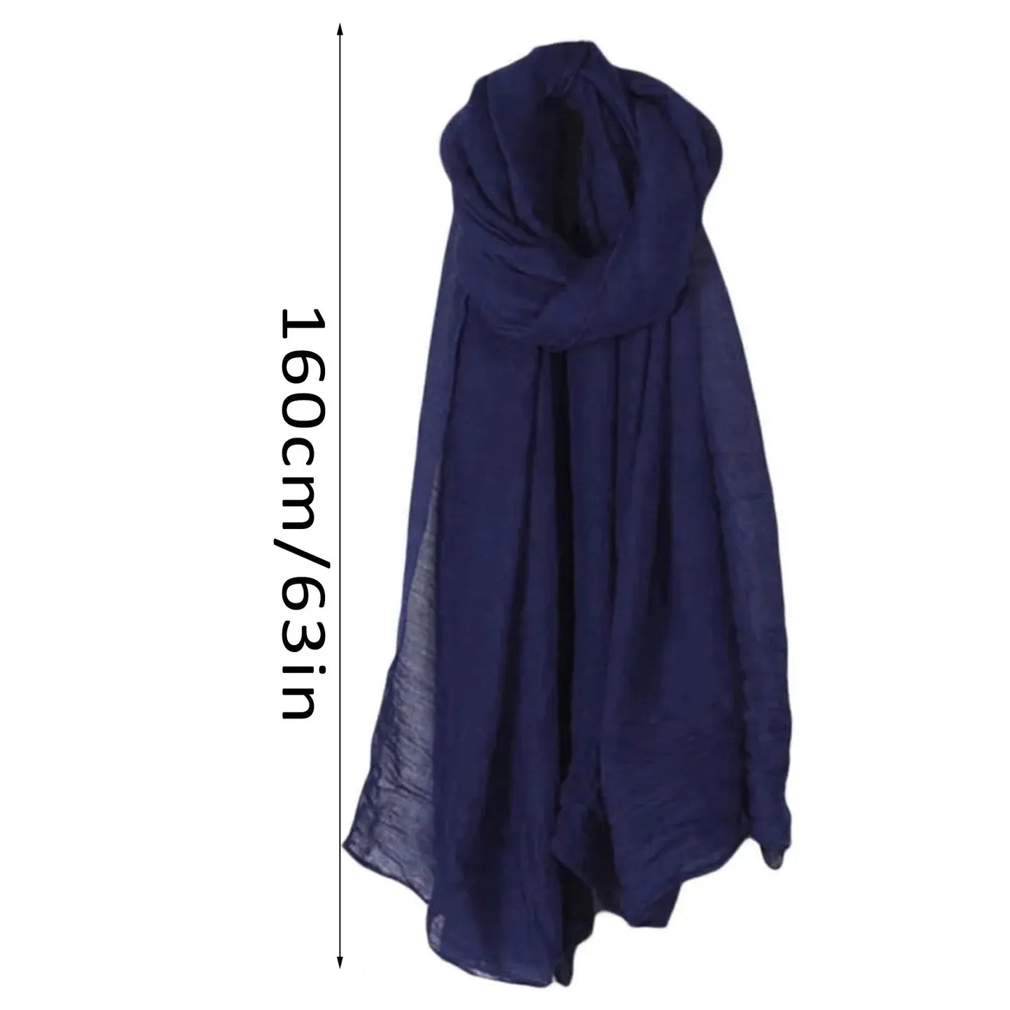 Women's Cotton Linen Scarf Shawl Wrap – 16 Colors | Hijab
