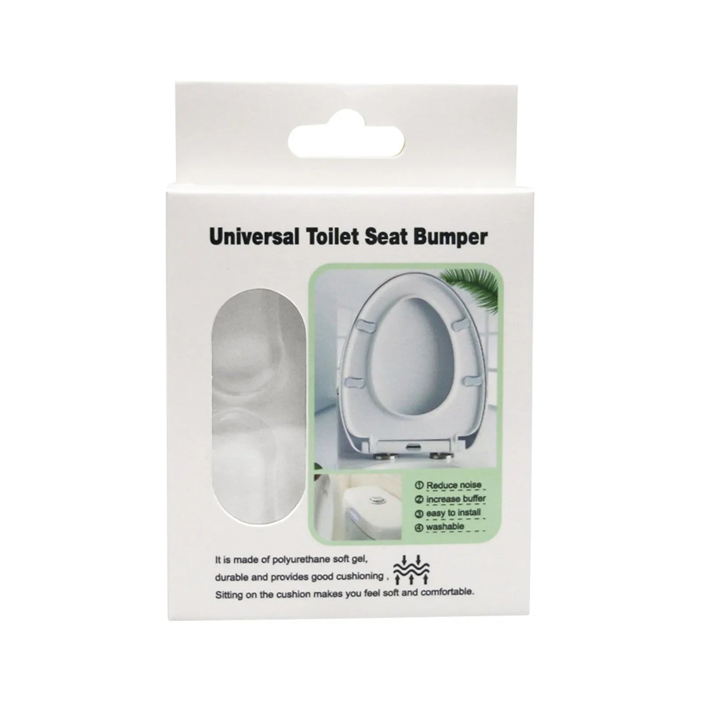 Silicone Toilet Seat Bumpers 5-Pack | Anti-Slam Buffer Pads