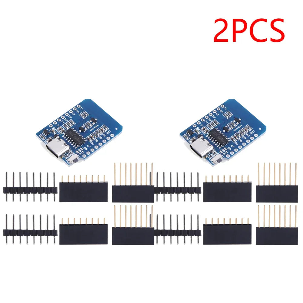 1-20PCS ESP8266 D1 Mini WIFI Development Board ESP-12F CH340G CH340 V2 Usb Wemos D1 Mini Nodemcu Lua Iot Board 3.3V Met Pins Peaceful Pleasures Health and Wellness Type c 2PCS