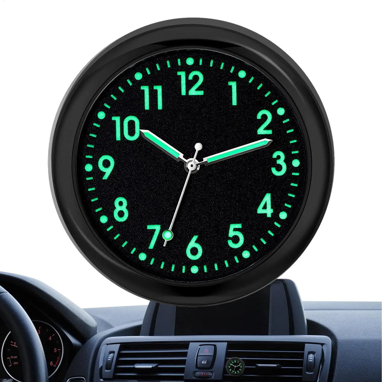 Glowing Analog Car Dashboard Clock, Stick-On Quartz Replacement Clock for Vehicle Automotive Interior Decor accessories Peaceful Pleasures Health and Wellness