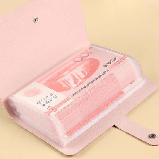 Savings Money Book Banknote Album Money Holder Solid Color Album Cash Collect Book Money Saving Organizer Photocard Holder Peaceful Pleasures Health and Wellness