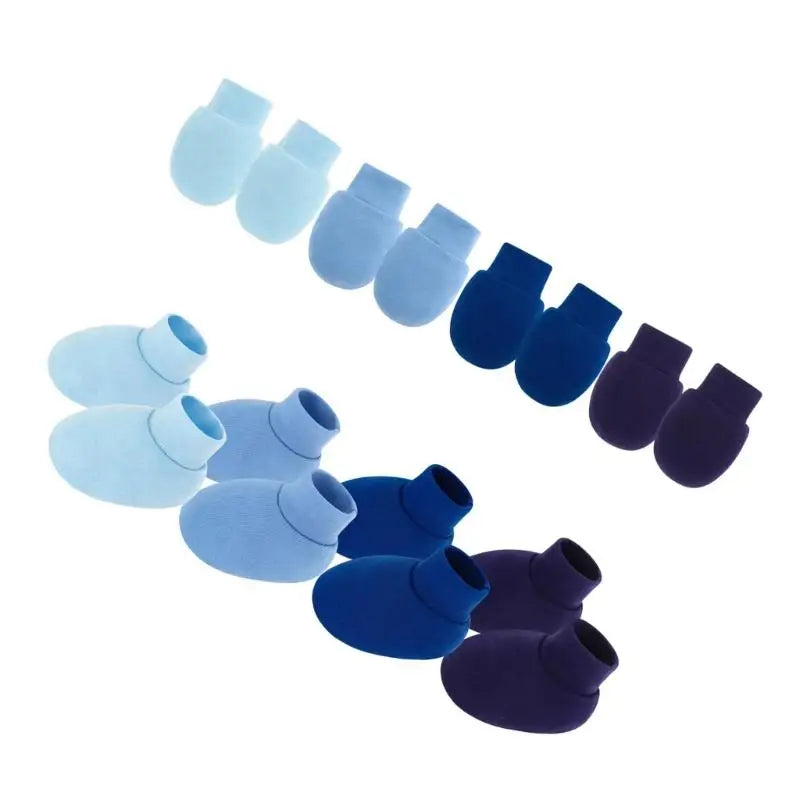 Baby Anti-Scratch Gloves & Socks 4-Set | Soft Cotton Newborn